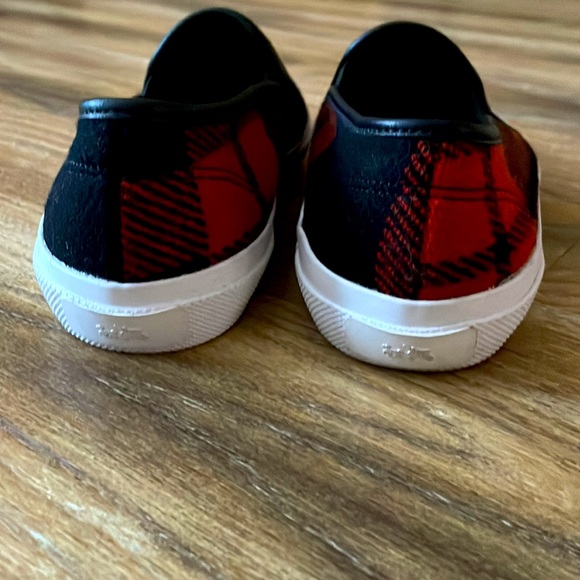 Coach Chrissy Buffalo Plaid Wool Sneakers - Picture 8 of 12